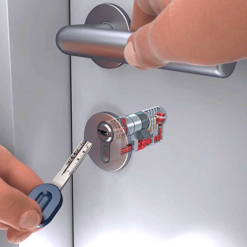 instalacion Bombin Cerradura Seguridad ABUS BRAVUS MX PRO MAGNET