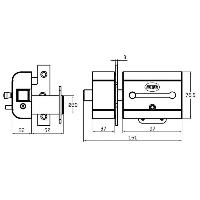 Cerrojo Alta Seguridad AMIG 15 PLUS - Imagen 2