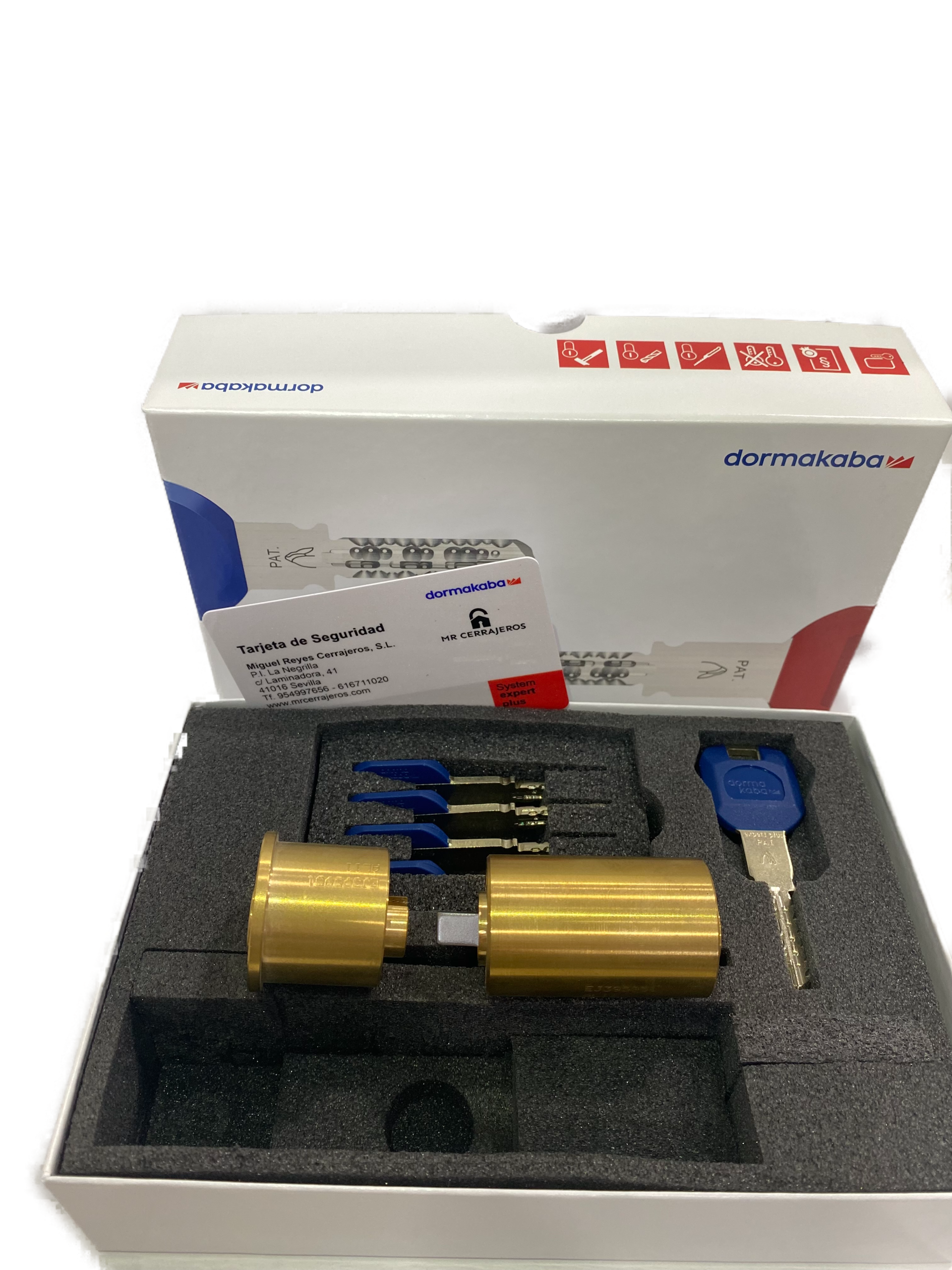 Bombín KABA EXPERT PLUS Placa Fija para TESA 300 - Imagen 2