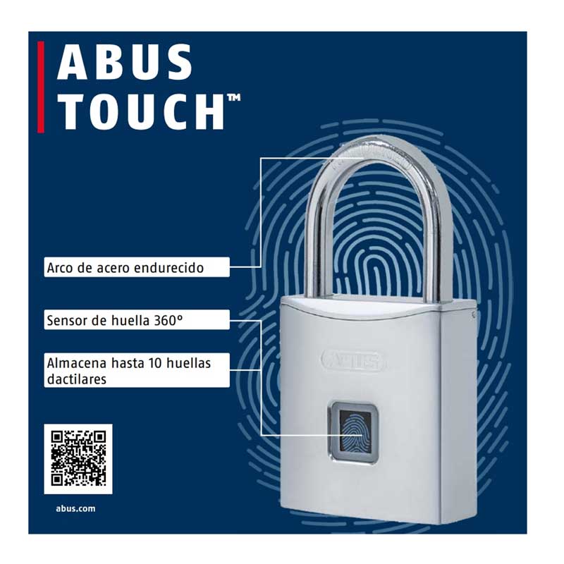 Candado Huella Dactilar ABUS TOUCH 56/50 - Imagen 6