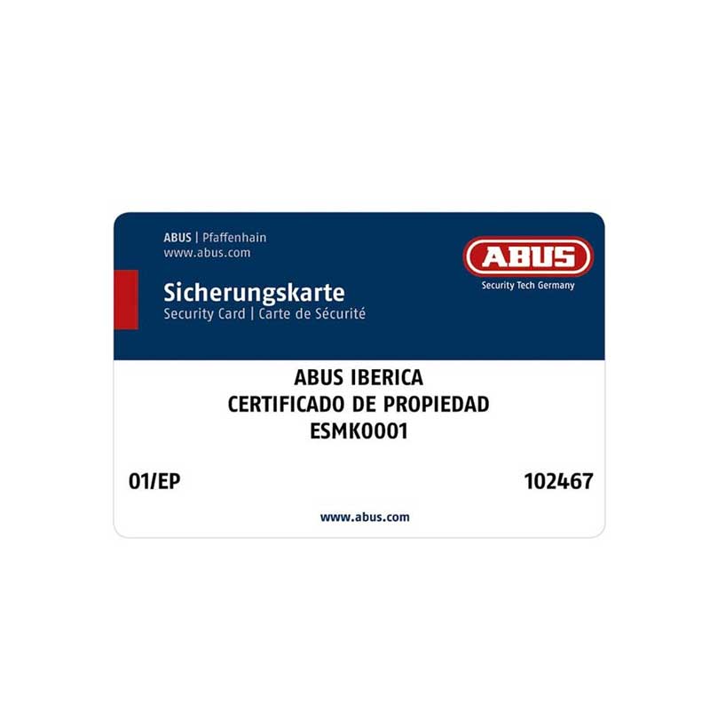 tarjeta seguridad ABUS ZOLIT