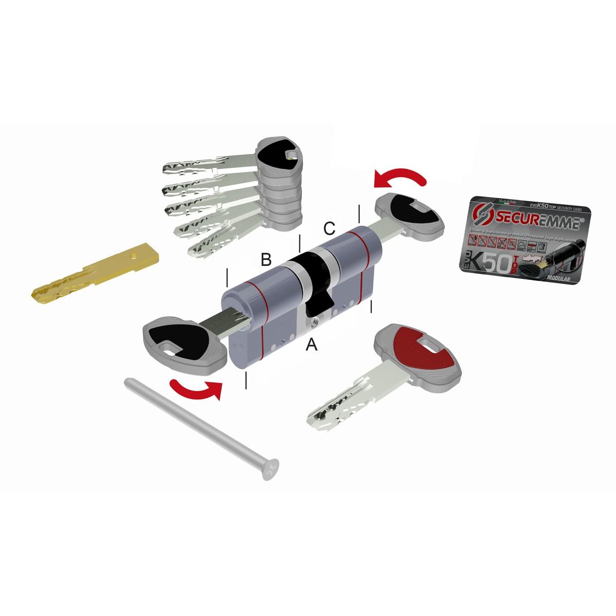 Cilindro EVO K50 Securemme TOP Antibumping - Imagen 7