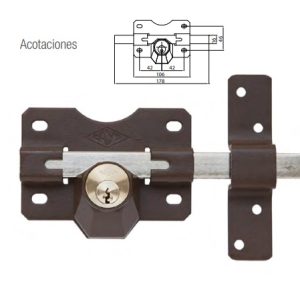 Cerrojo CAYS A2PS Sin bombín por el exterior