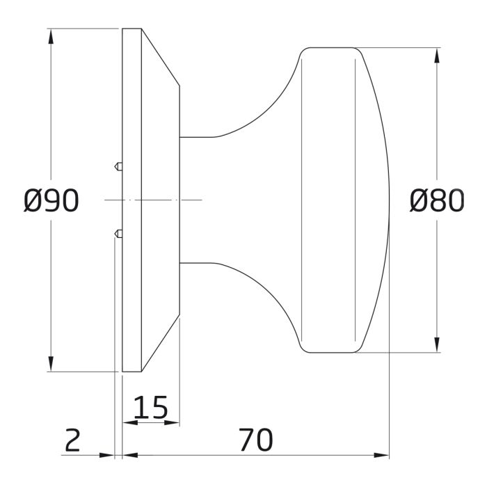 Pomo para puerta AMIG Mod. 20 - Imagen 2